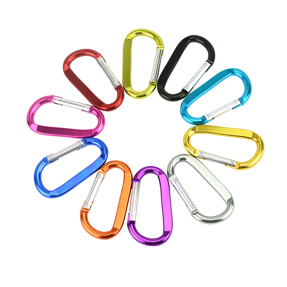 คาราบิเนอร์รีเวทคู่ทรงตัว D 8D น็อต 10 สี