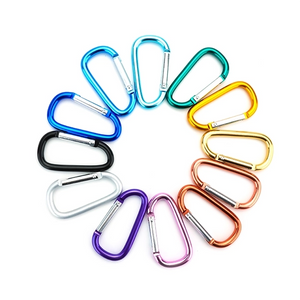 การออกแบบที่ทนทานและปรับปรุงใหม่ - ชุดคลิปคาราบิเนอร์ไดริงอะลูมิเนียม D-Ring ขนาด 3' สำหรับการตั้งแคมป์กลางแจ้งและการใช้พวงกุญแจ